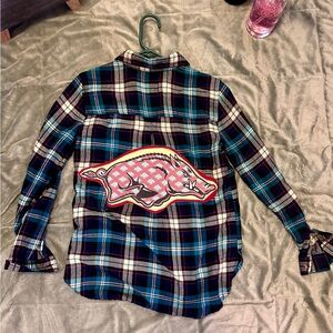 Arkansas Razorback Long-sleeve Flannel Shirt